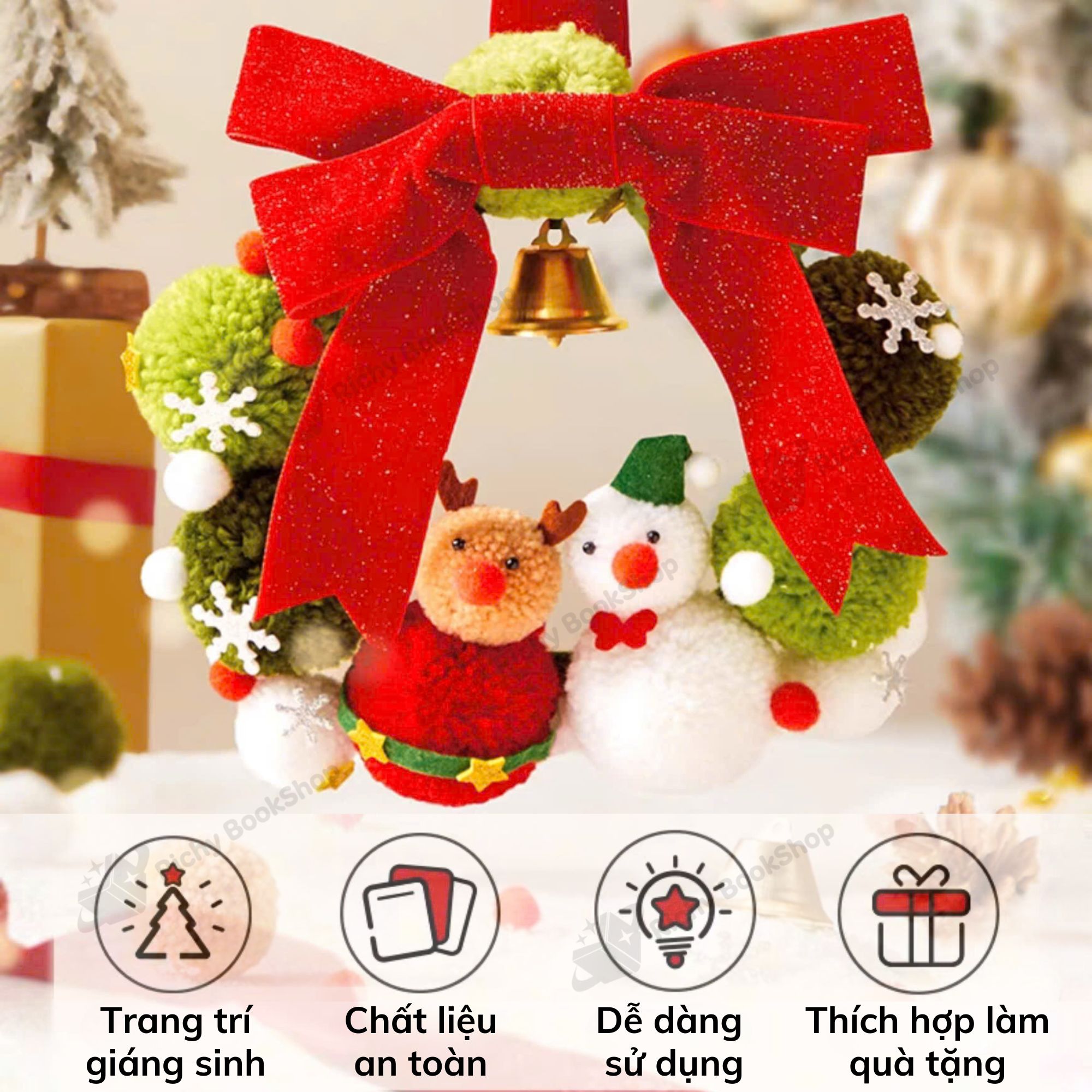 Vòng Nguyệt Quế Giáng Sinh Mideer Christmas Wreath - Trang Trí Noel Độc Đáo