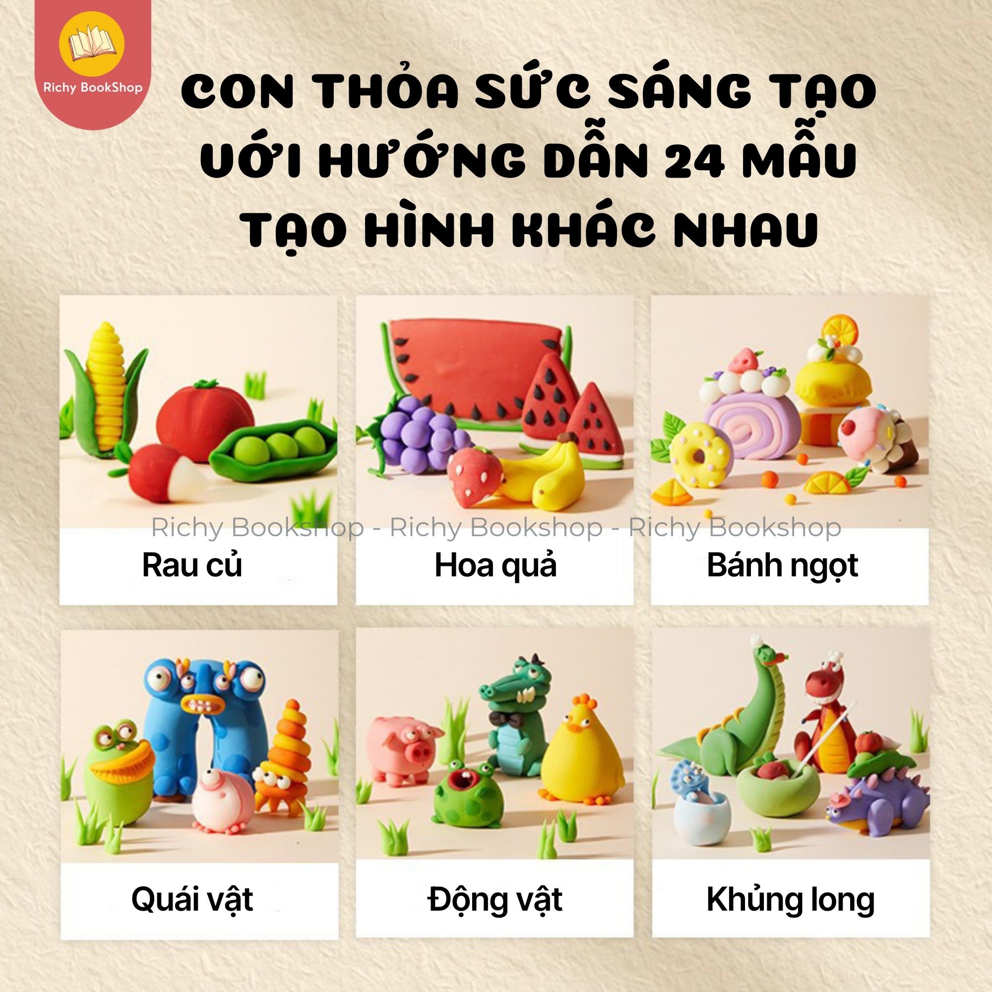 Đất Nặn Gạo Hữu Cơ Không Dính Tay, Dùng Nhiều Lần - Mideer Rice Colour Clay