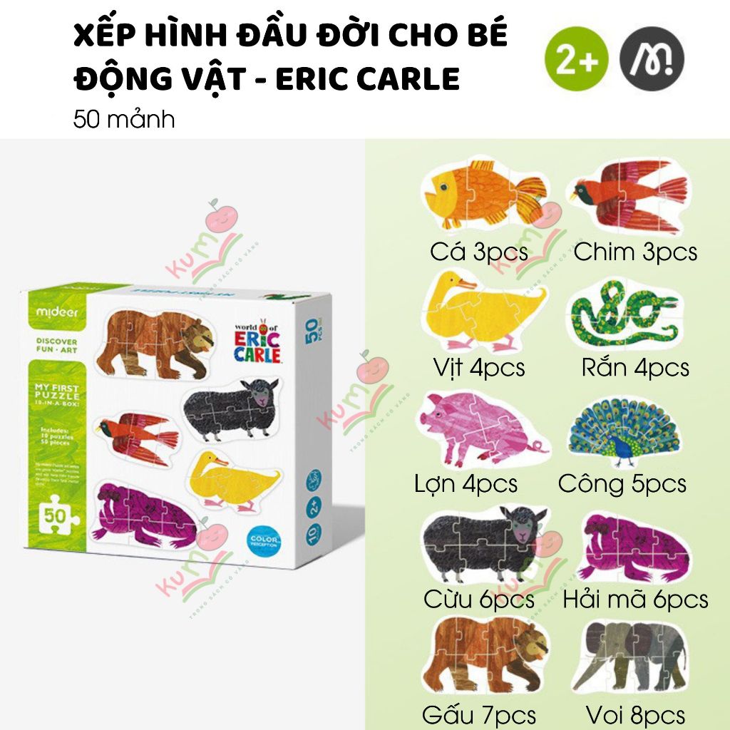 Bộ Đồ Chơi Xếp Hình Đầu Đời cho bé - My First Puzzle Mideer