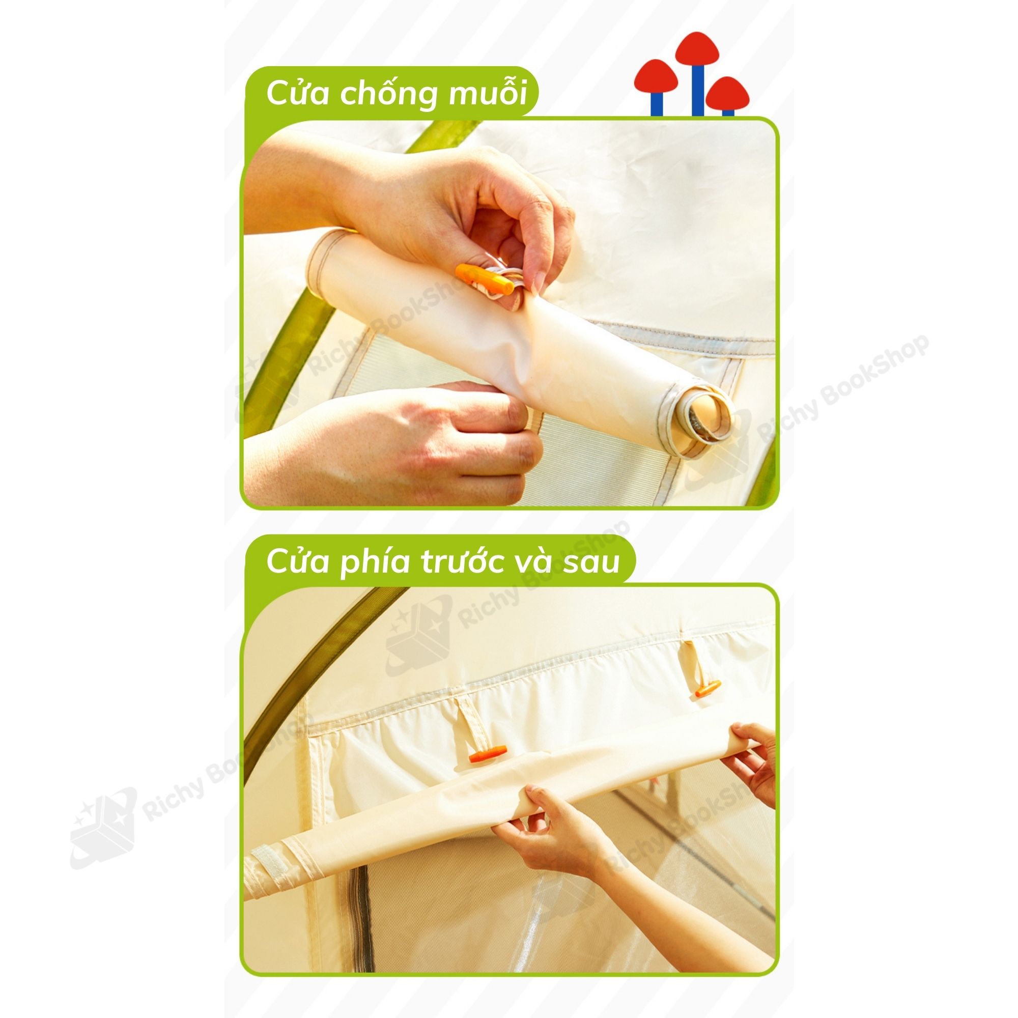 Lều dã ngoại chống thấm nước kèm thảm và ghế cho bé - Mideer Deer Camp Party