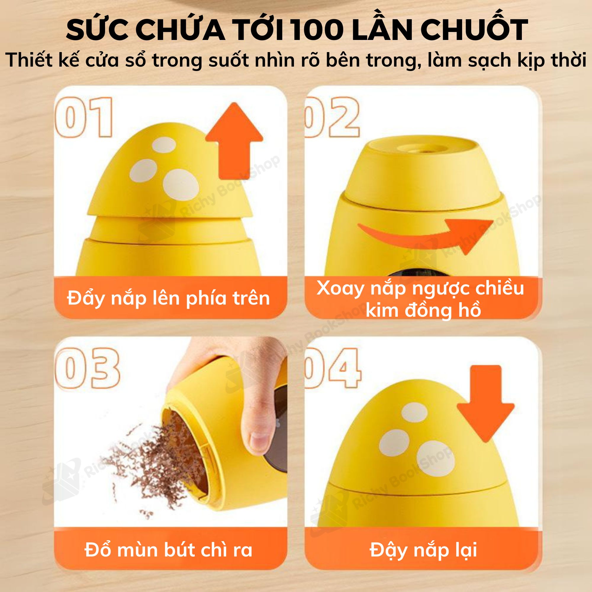 Máy gọt bút chì tự động bằng điện Mideer Automtic Pencil Sharpener