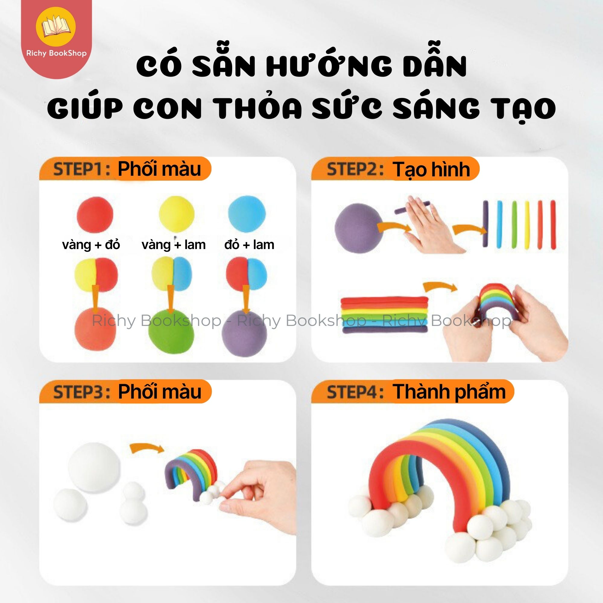 [DÙNG 1 LẦN] Đất Nặn, Đất Sét Cao Cấp Không Hàn The - Mideer Borax Free Clay