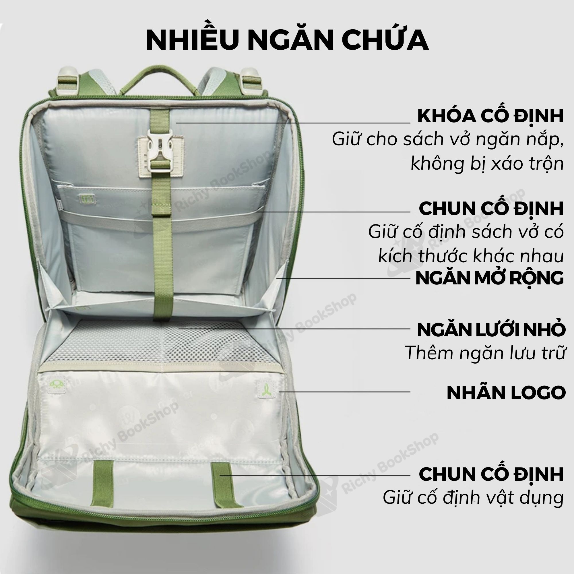 Balo chống gù cho bé tiểu học Mideer 3D Waist Relief Backpack