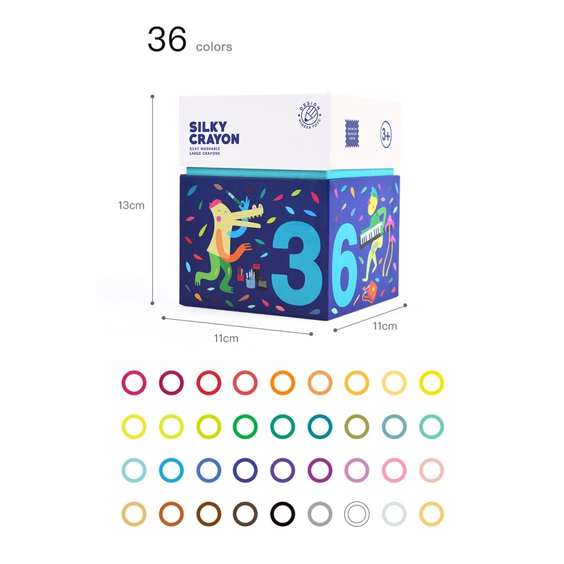 Bút Sáp Màu, Bút Sáp Lụa Hữu Cơ - Mideer Silky Crayon