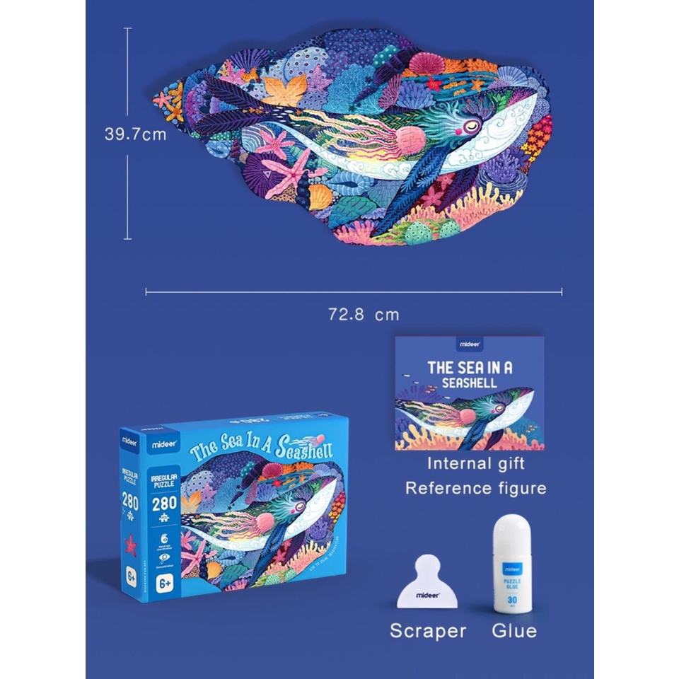 Đồ Chơi Xếp Hình Cá Voi Cỡ Lớn - Mideer The Sea In A Seashell