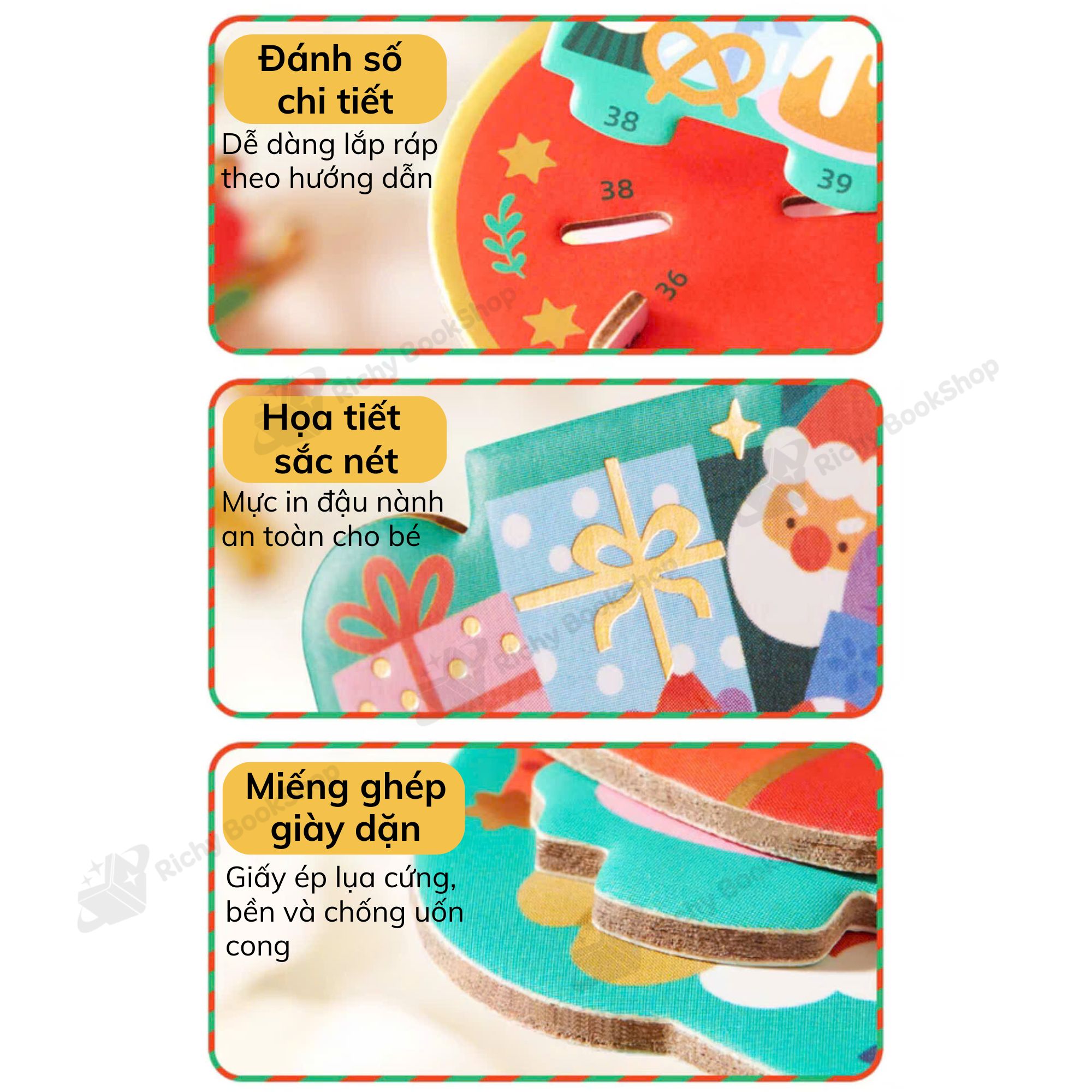 Xếp Hình Cây Thông Noel 3D Kèm Đèn Và Hộp Nhạc Phát Nhạc DIY Mideer: Quà Tặng Giáng Sinh Độc Đáo Cho Bé Yêu