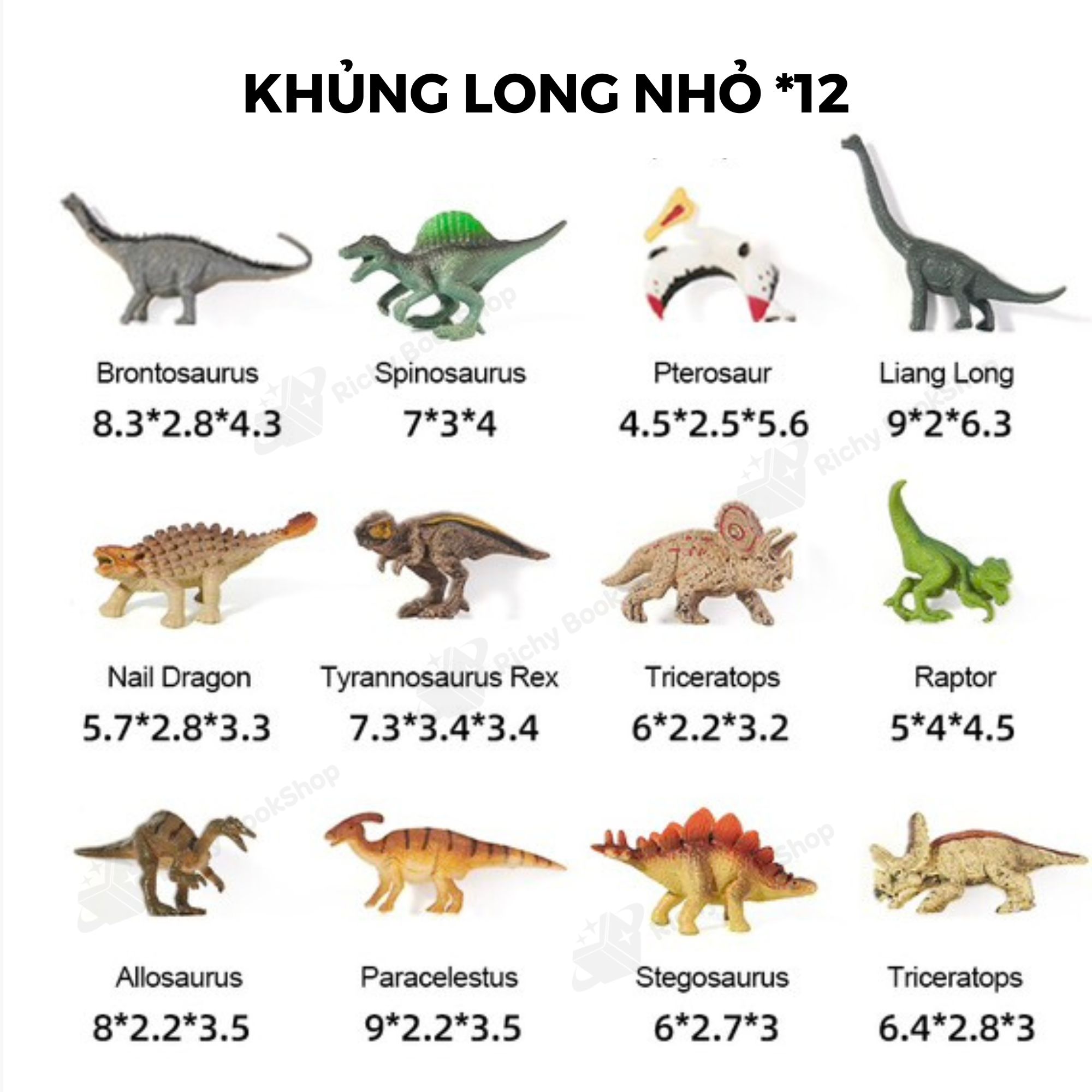 Mô hình khủng long mini cao su mềm Mideer Dinosaur Toys Set jurassic world T-rex spinosaurus