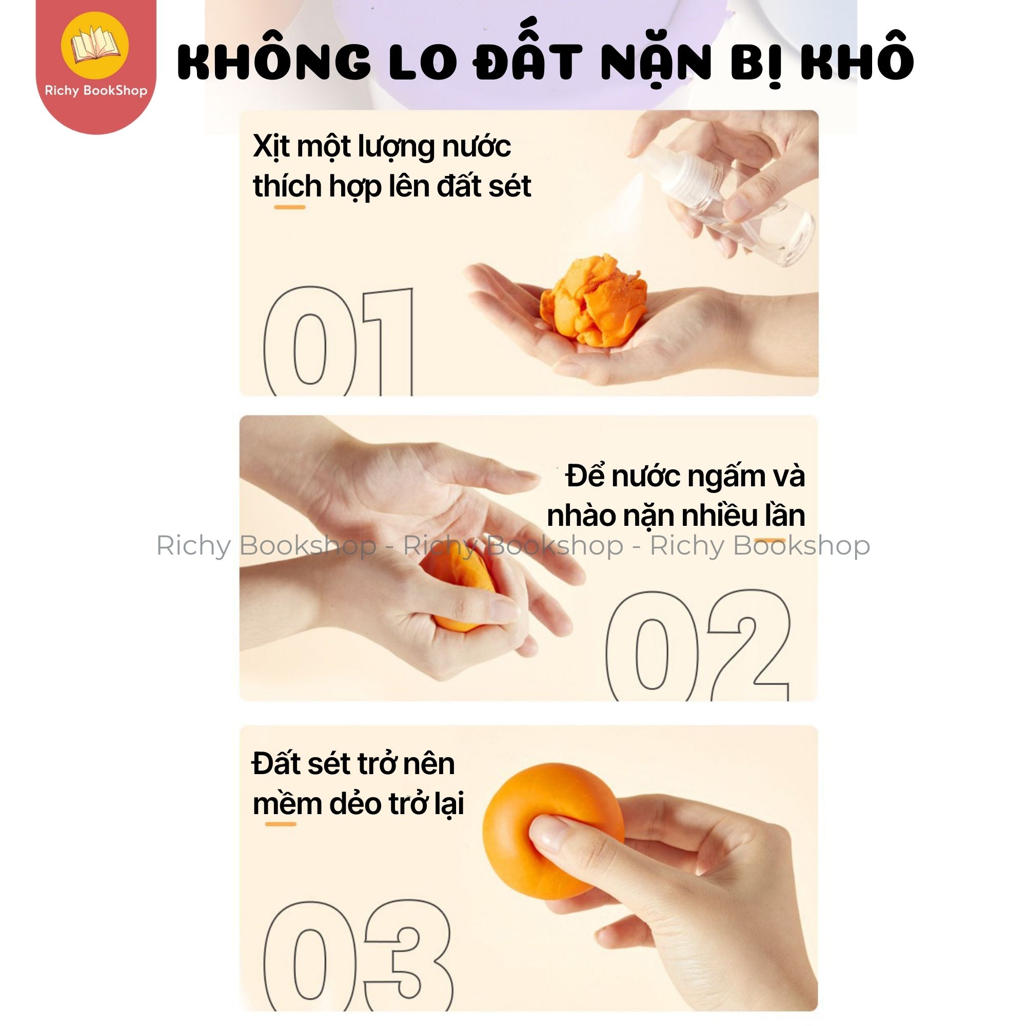 Đất Nặn Gạo Hữu Cơ Không Dính Tay, Dùng Nhiều Lần - Mideer Rice Colour Clay
