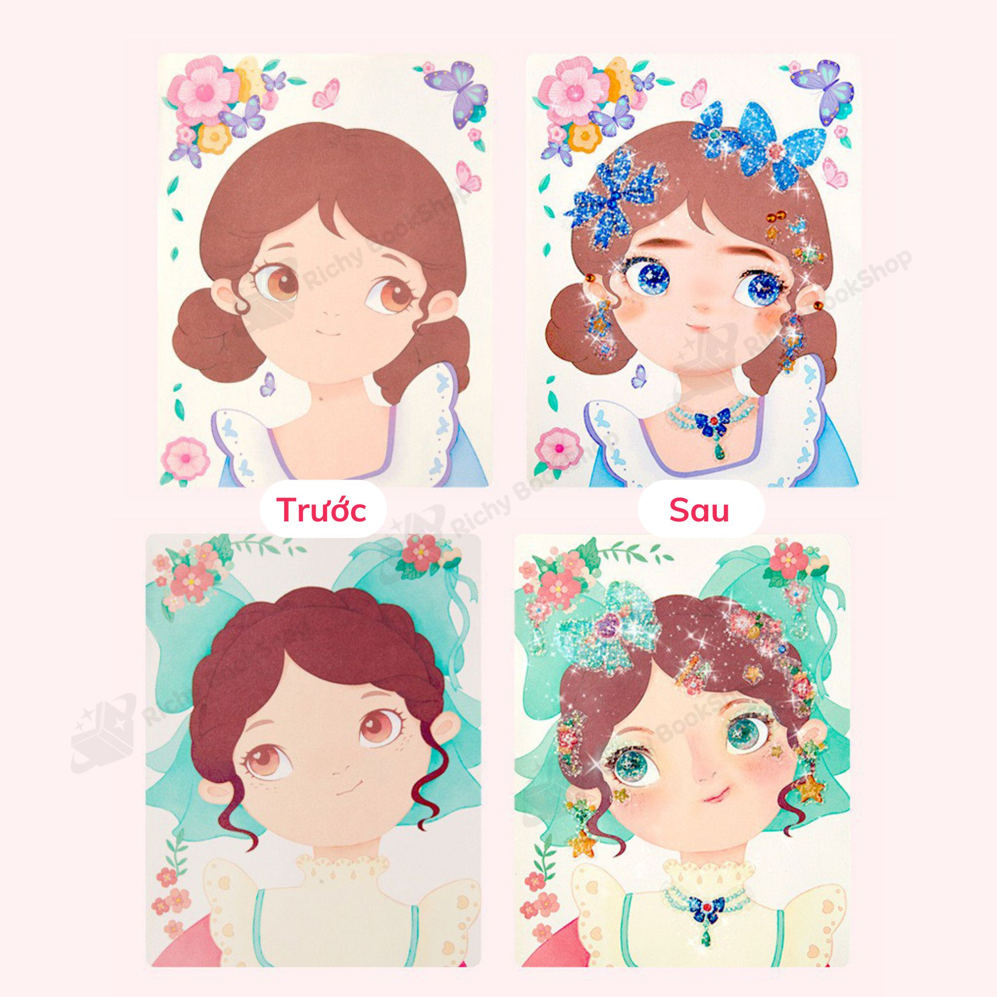 Mideer 3in1 Dress up game set Princess Fantasy Makeup - Bộ trang điểm và thiết kế tổng hợp cho bé