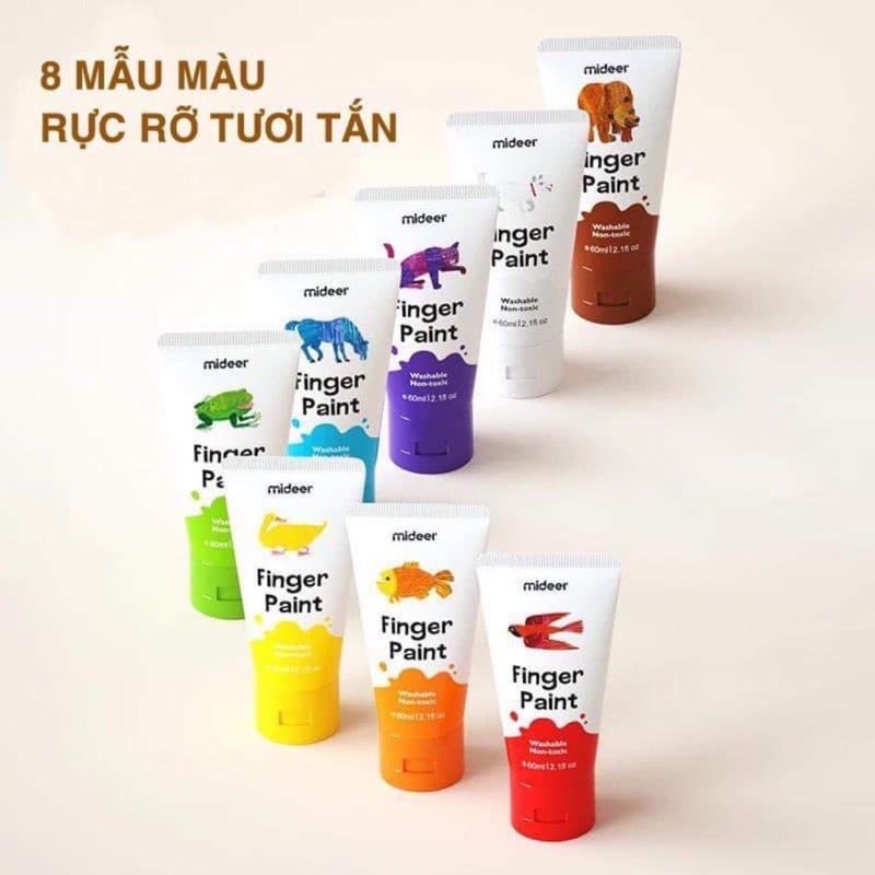 Mideer Finger Paint Waterproof Coat - Áo vẽ chống thấm nước 3+