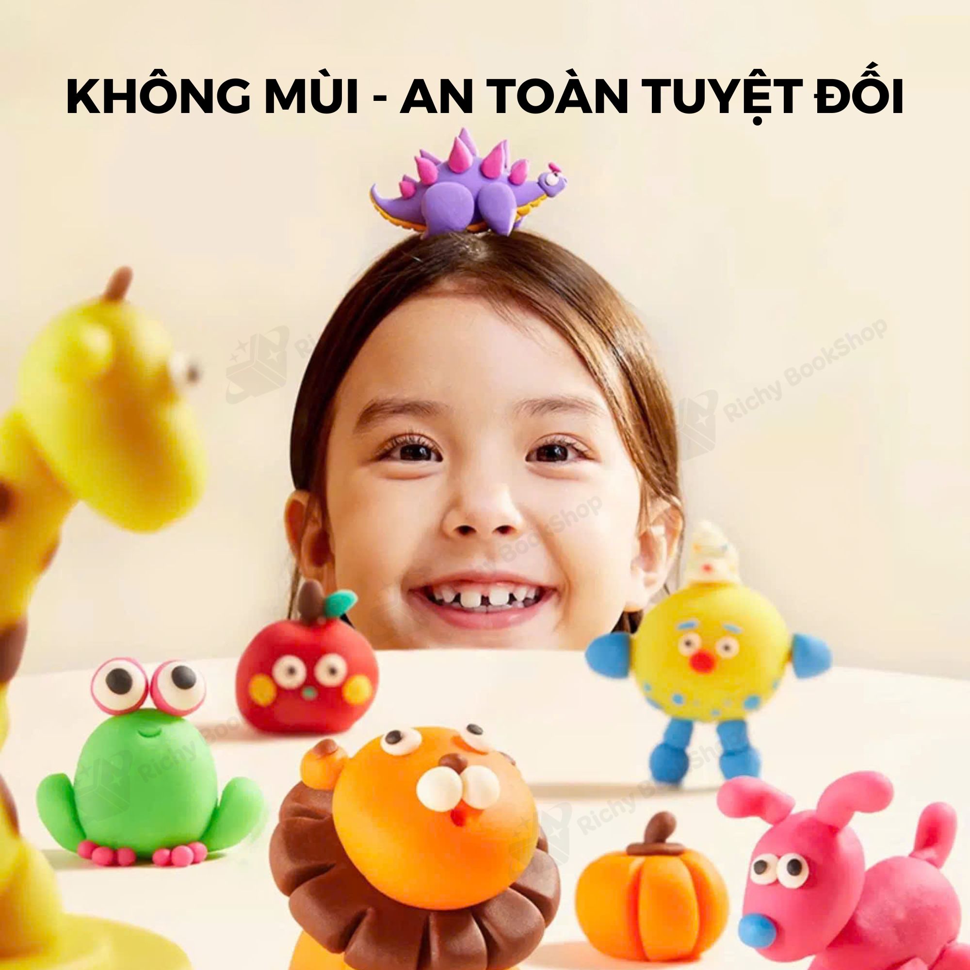 Đất Nặn Gạo Hữu Cơ Không Dính Tay, Dùng Nhiều Lần - Mideer Rice Colour Clay