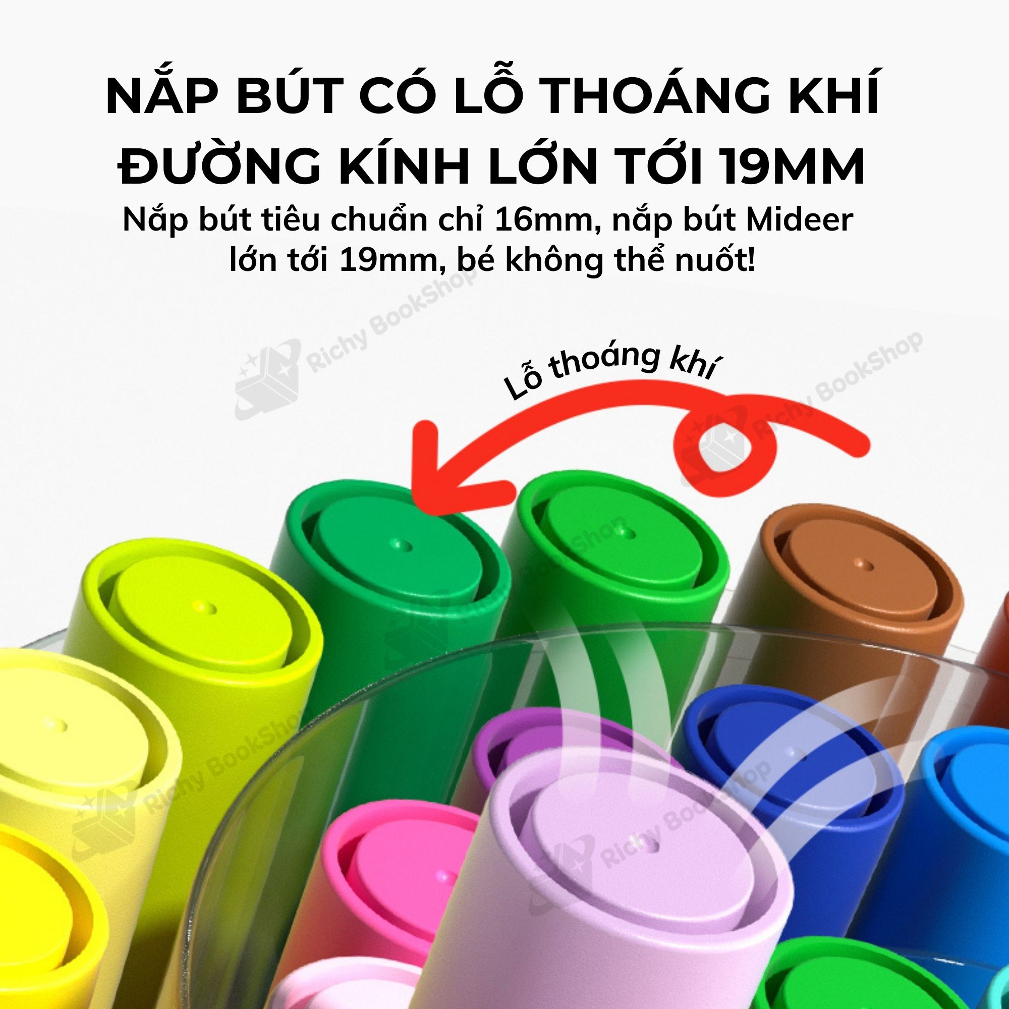 Bút màu dạ nước đầu tròn Mideer Round-tip Washable Marker