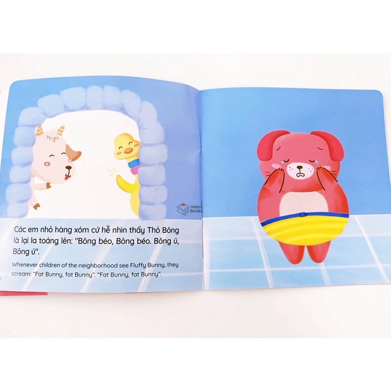 Bộ Ehon Kĩ năng sống Thỏ Bông Song Ngữ Việt Anh có File quét mã QR (Bộ 5 cuốn)