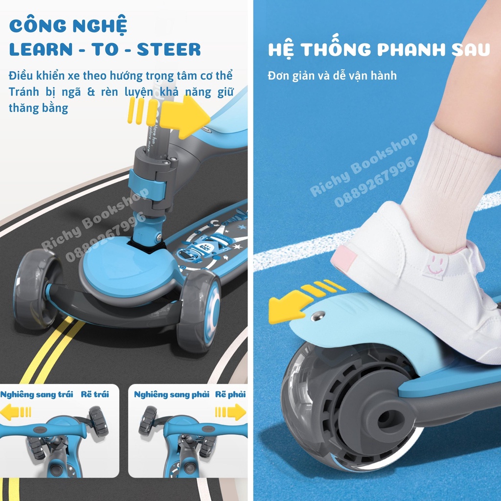Xe Scooter Cao Cấp Mideer Scooter 2 in 1