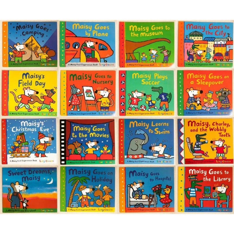 Bộ Maisy Mousse - Maisy goes to the library 16 cuốn nhập khẩu