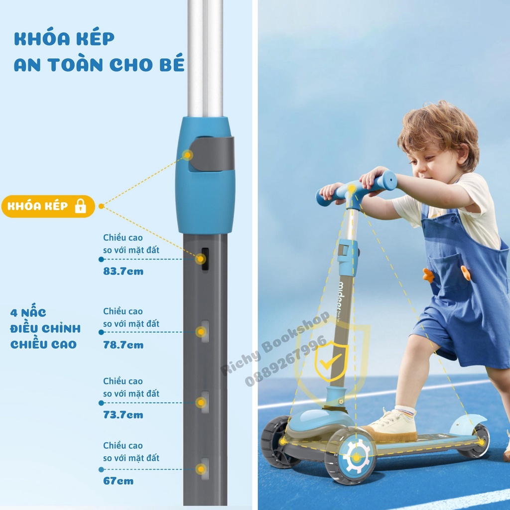 Xe Scooter Cao Cấp Mideer Scooter 2 in 1