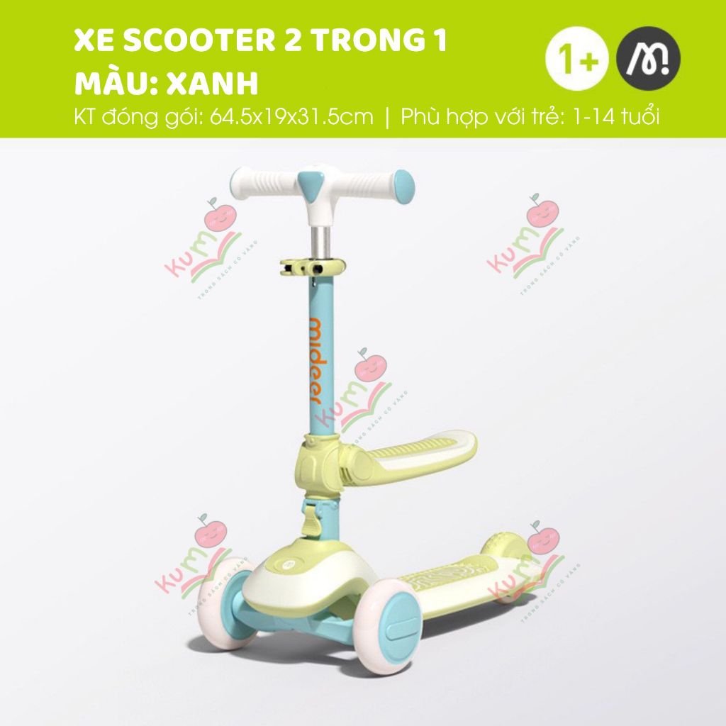 Xe Scooter Cao Cấp Mideer Scooter 2 in 1