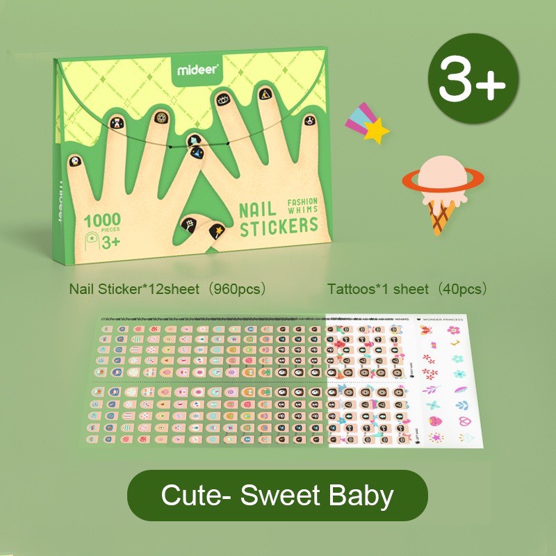 Nail Sticker Dán Móng Tay Giả Cho Bé Gái - Mideer Nail stickers