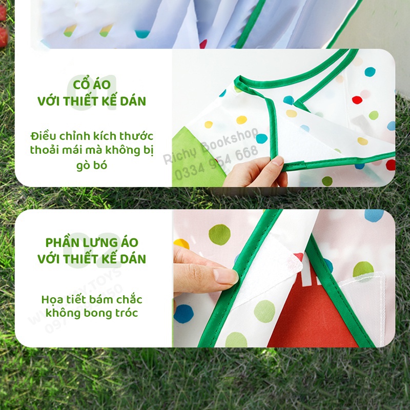 Áo Khoác Vẽ Tranh Chống Nước Cho Bé 3 4 5 6 Tuổi - Mideer Waterproof Art Smooks