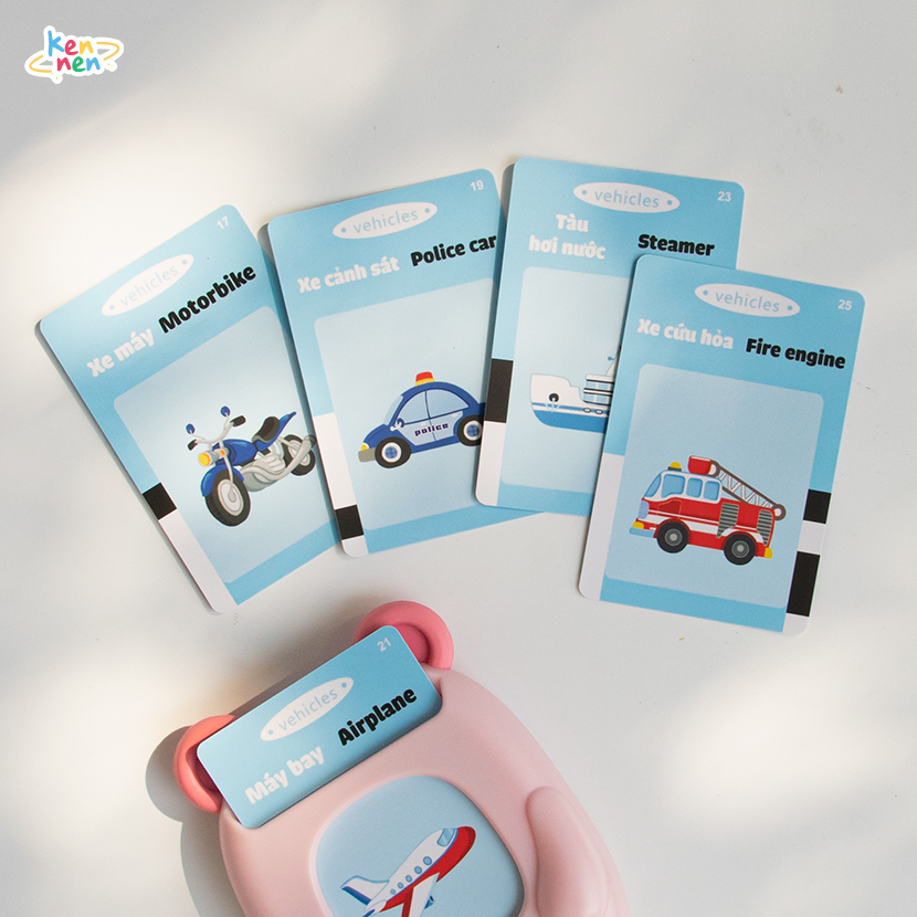 Máy Đọc Thẻ Flashcard Song Ngữ KENNEN 224 Từ Vựng – Học mà chơi, chơi mà học!