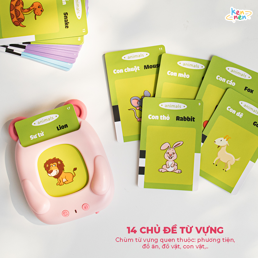 Máy Đọc Thẻ Flashcard Song Ngữ KENNEN 224 Từ Vựng – Học mà chơi, chơi mà học!