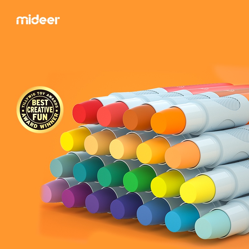 Bút Sáp Màu, Bút Sáp Lụa Hữu Cơ - Mideer Silky Crayon