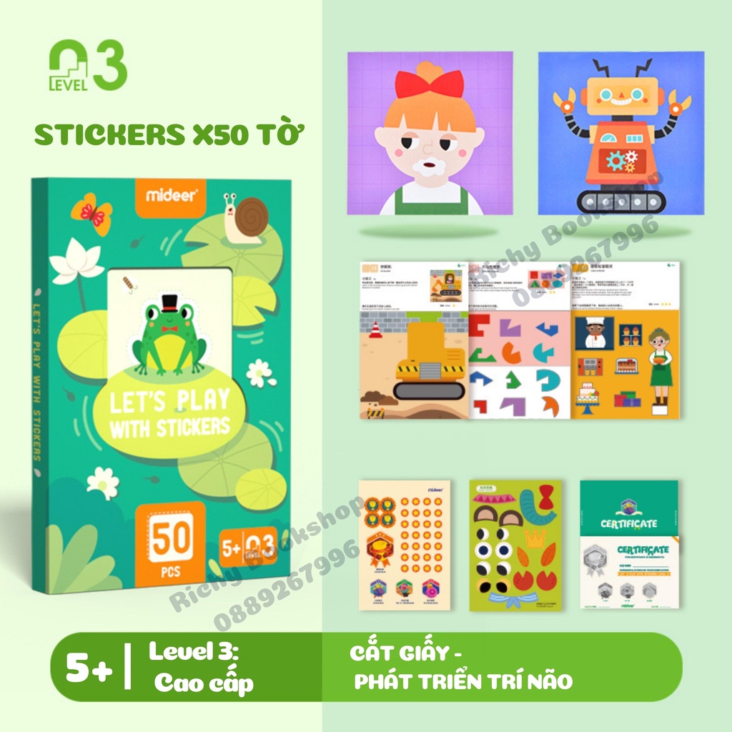 Đồ Chơi Bóc Dán Stickers - Mideer Let's Play With Stickers