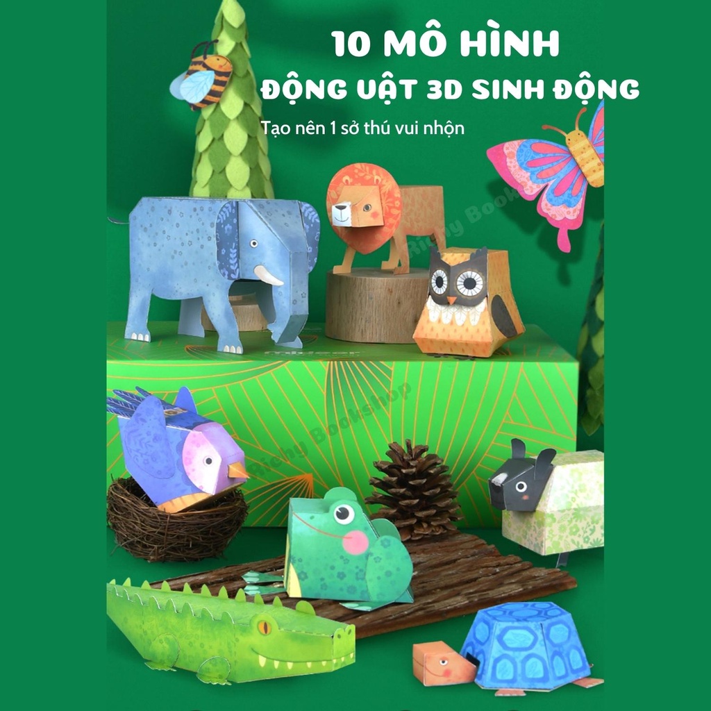 Giấy gấp Origami Các Con Vật - MIDEER ORIGAMI PAPER ANIMALS