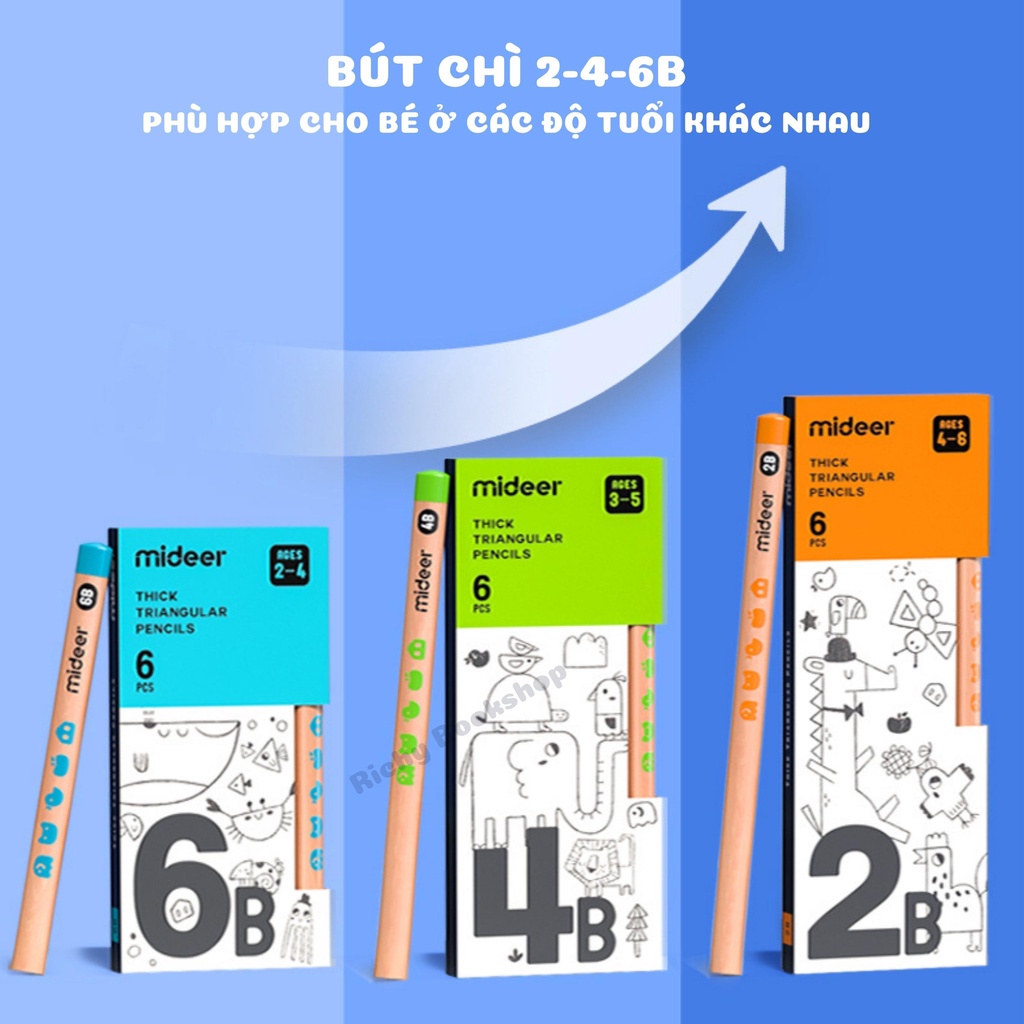 Bút Chì Mideer - Mideer Thick Triangular Pencils