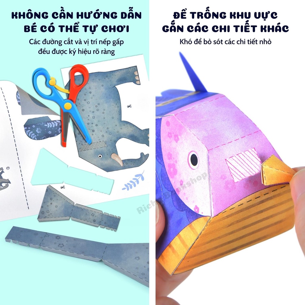 Giấy gấp Origami Các Con Vật - MIDEER ORIGAMI PAPER ANIMALS
