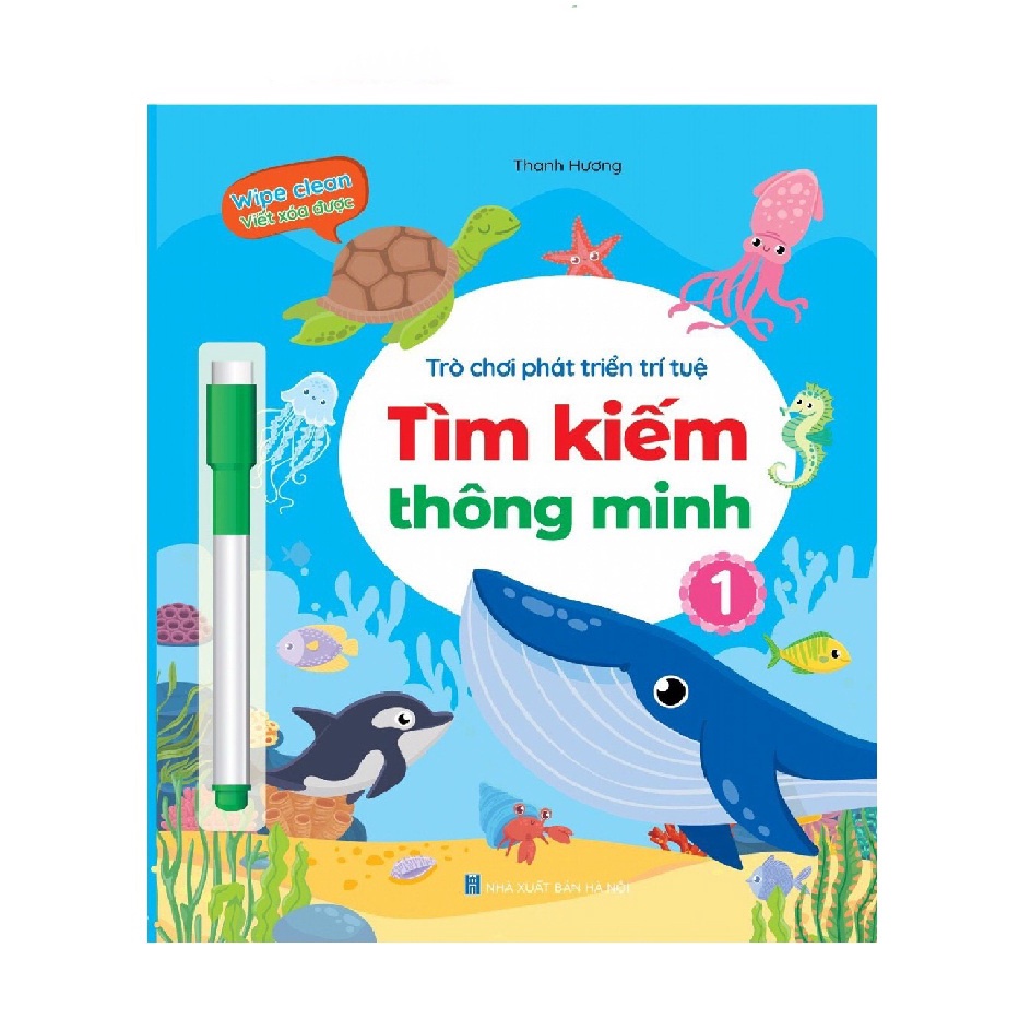 Sách - Bộ Vở Viết Xóa Được - Wipe Clean - Trò chơi phát triển trí tuệ bộ 04 cuốn