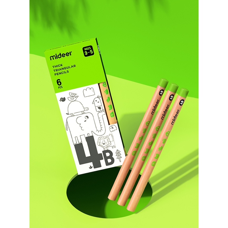 Bút Chì Mideer - Mideer Thick Triangular Pencils