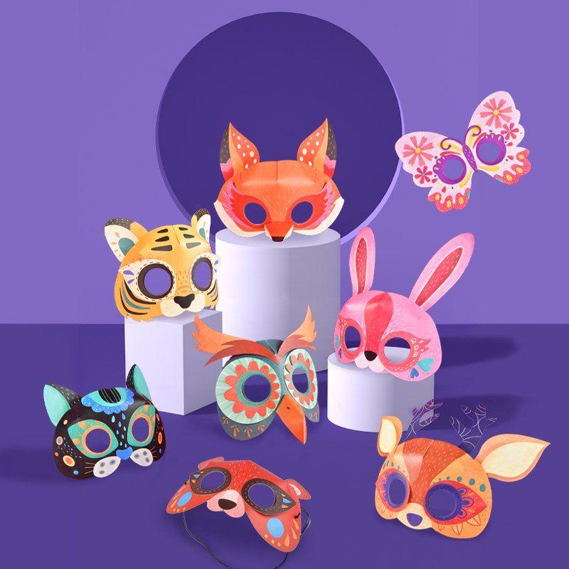 Origami Gấp Mặt Nạ Giấy 3D - Paper Masks Party In The Forest