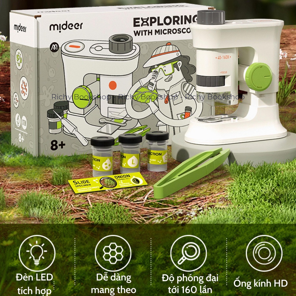 Kính Hiển Vi Mini Bỏ Túi Cho Bé Từ 6+ Tuổi - Mideer Exploring With Microscope