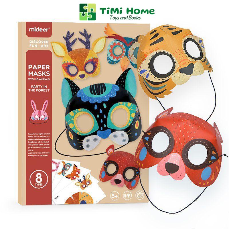 Origami Gấp Mặt Nạ Giấy 3D - Paper Masks Party In The Forest