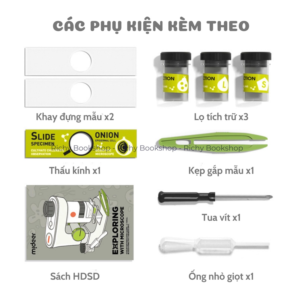 Kính Hiển Vi Mini Bỏ Túi Cho Bé Từ 6+ Tuổi - Mideer Exploring With Microscope