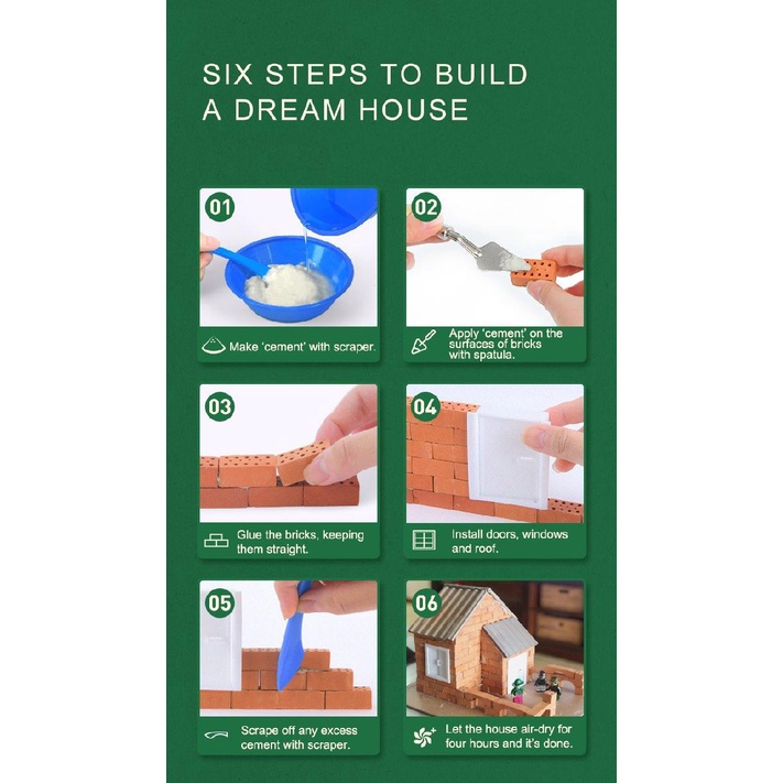Bộ Xây Dựng Kiến Trúc Nhà Cửa DIY 217pcs Mideer