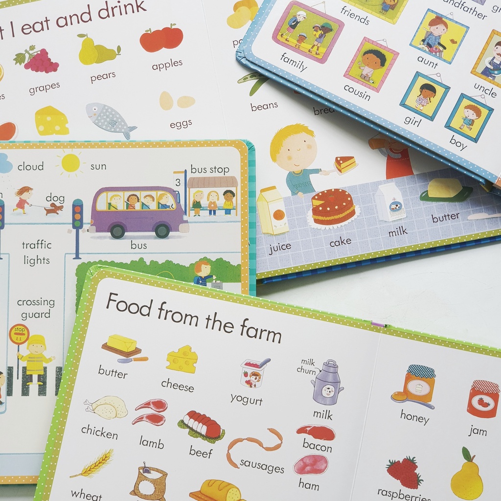 Sách - Usborne My Frist Word Books - bộ 5 cuốn bìa cứng kèm Audio