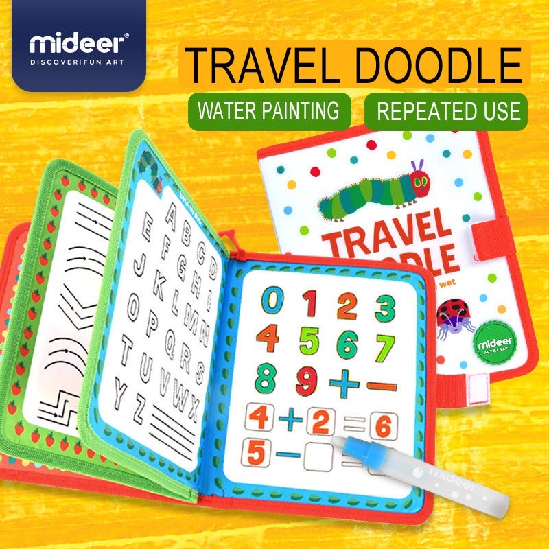 Sổ Vẽ Màu Nước Thông Minh Tự Xoá Cho Bé Mideer Travel Doole The Very Hungry Caterpillar