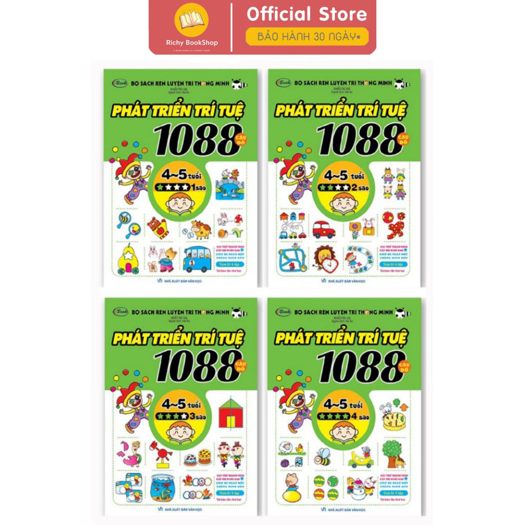 1088 Câu Đố Phát Triển Trí Tuệ 4-5 Tuổi (Bộ 4 cuốn)