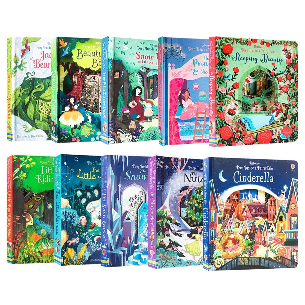 [Tiếng Anh] Usborne Peep Inside Fairy Tale -  Bộ10 cuốn Bìa Cứng Nhập Khẩu