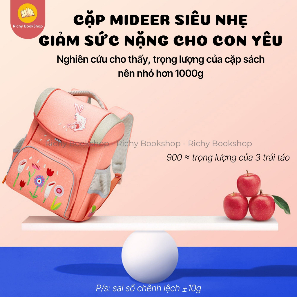 Balo Cặp Chống Gù Cho Bé Tiểu Học - Mideer Spinecare