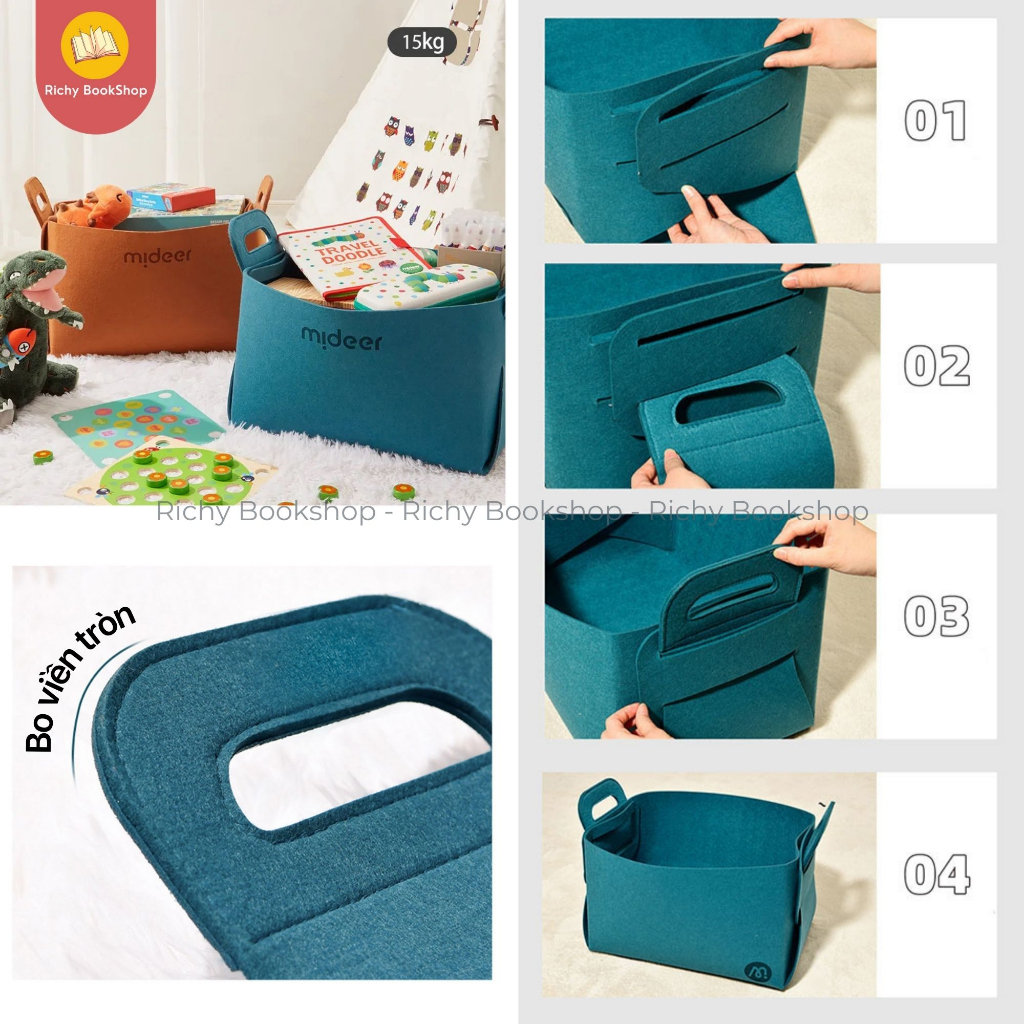 Giỏ túi vải đựng đồ chơi