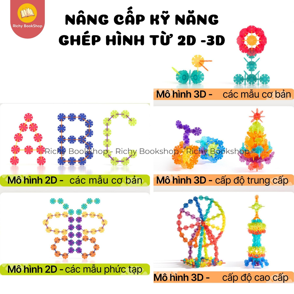 Đồ chơi sáng tạo ghép hình bông tuyết