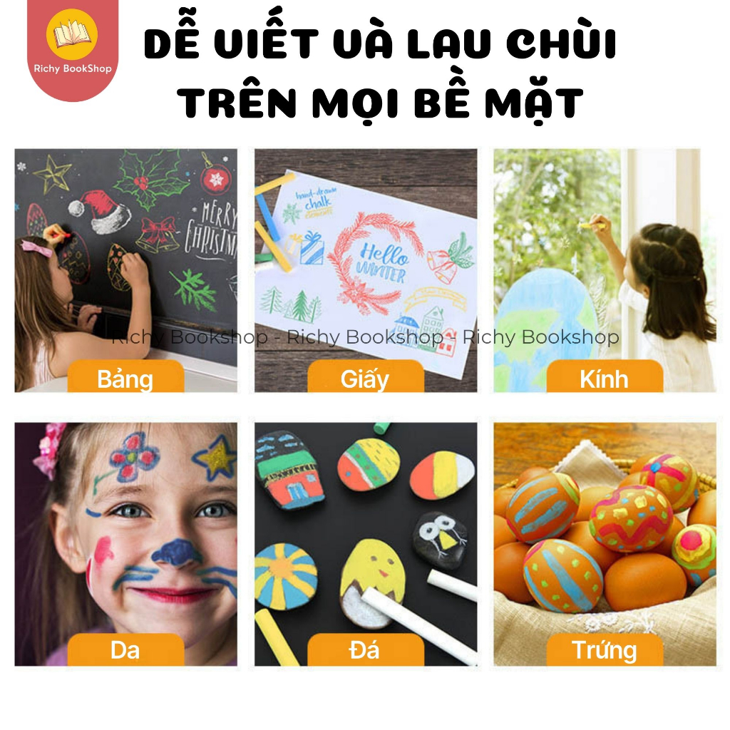 Phấn viết bảng không bụi đa năng gốc dầu cọ - Mideer Multifunctional palm oil chalk