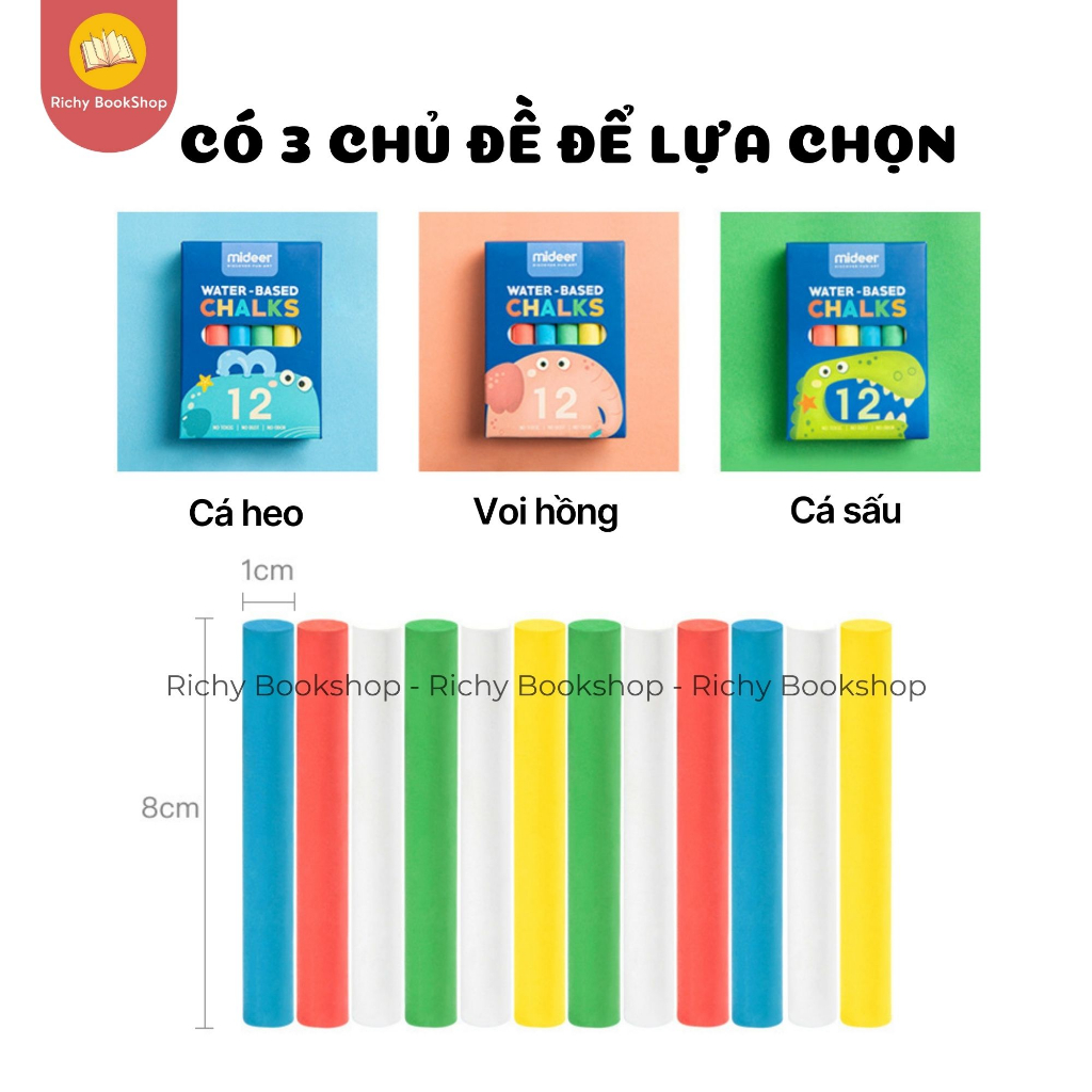 Phấn viết bảng không bụi đa năng gốc dầu cọ - Mideer Multifunctional palm oil chalk