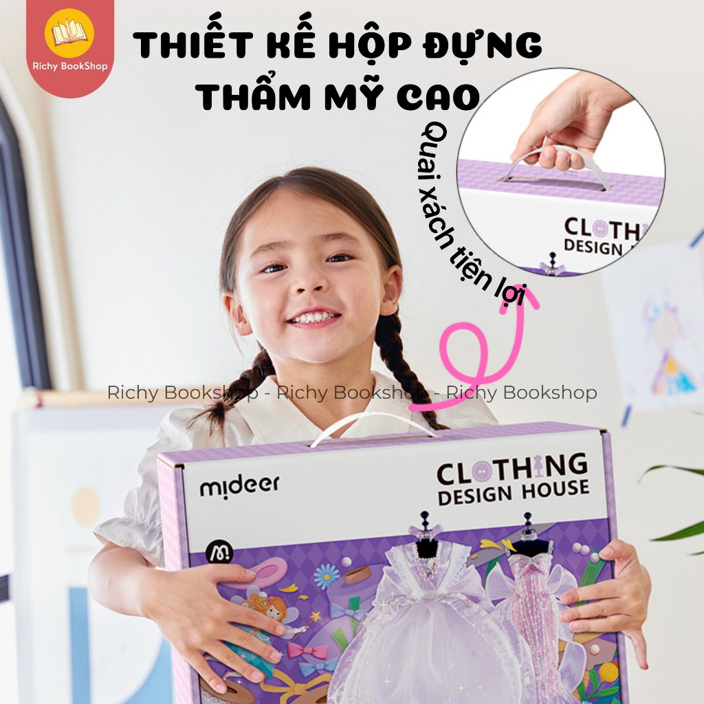 Đồ chơi thiết kế thời trang tại nhà dụng cụ may vá thủ công cho bé - Mideer Clothing Design House