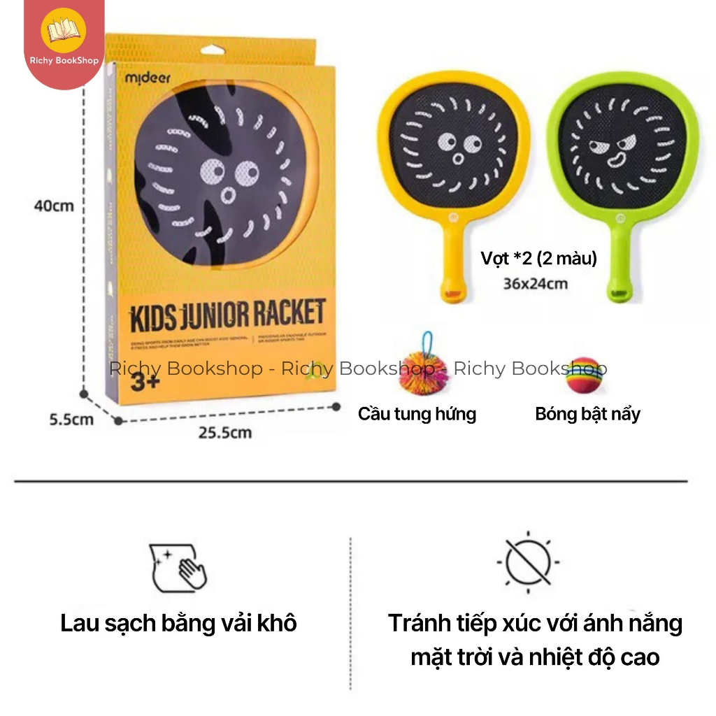 Bộ vợt cầu lông, vợt tennis cho trẻ em - Mideer Kids Junior Racket