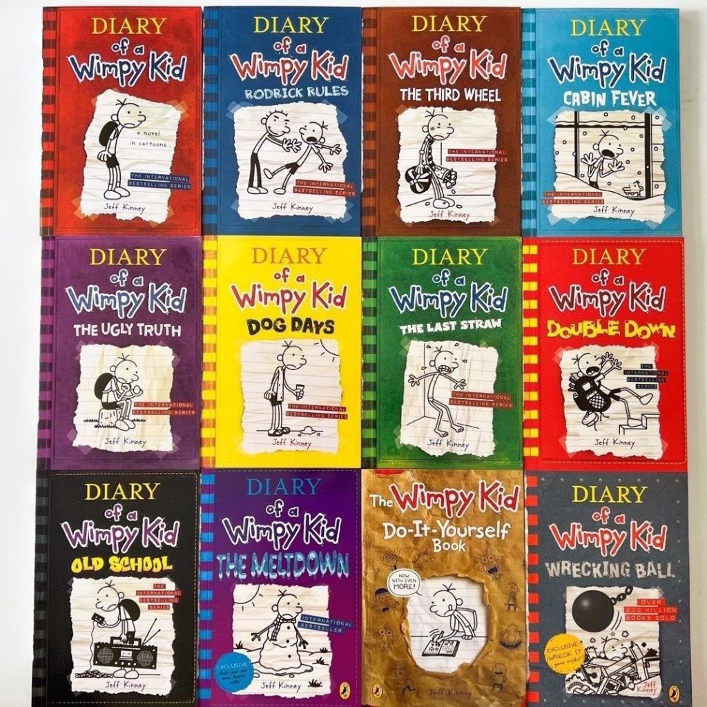 Sách Tiếng Anh - Diary Of A Wimpy Kid - Nhật Ký Chú Bé Nhút Nhát (trọn bộ 24 cuốn) full boxset