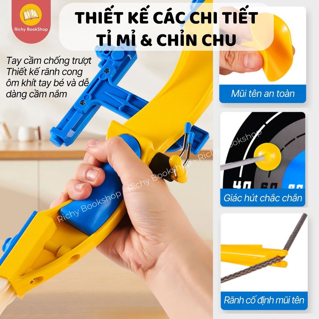 Đồ chơi bắn cung tên mũi tên giác hút an toàn Mideer Kid Archer Set